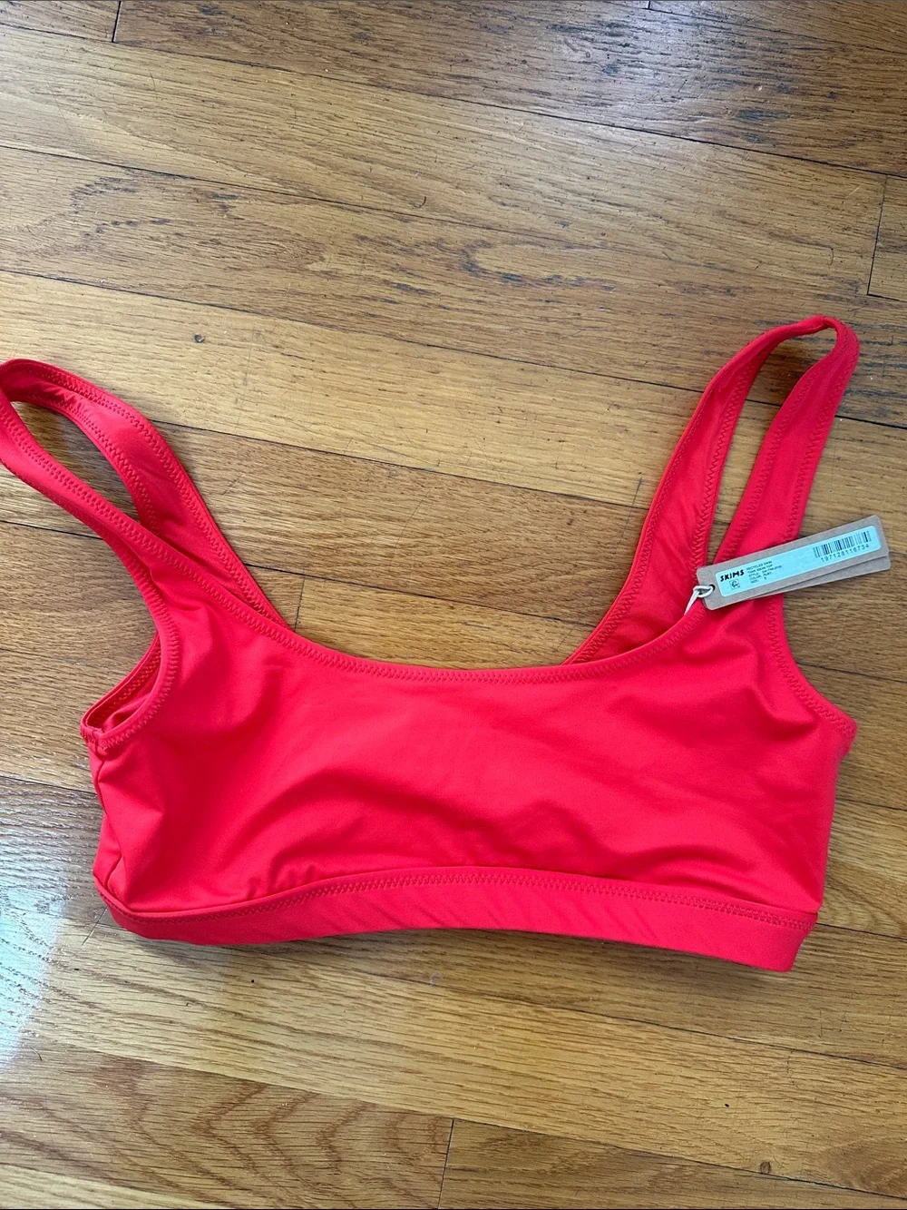 SKIMS Ruby Red Bikini Top size small, BNWT